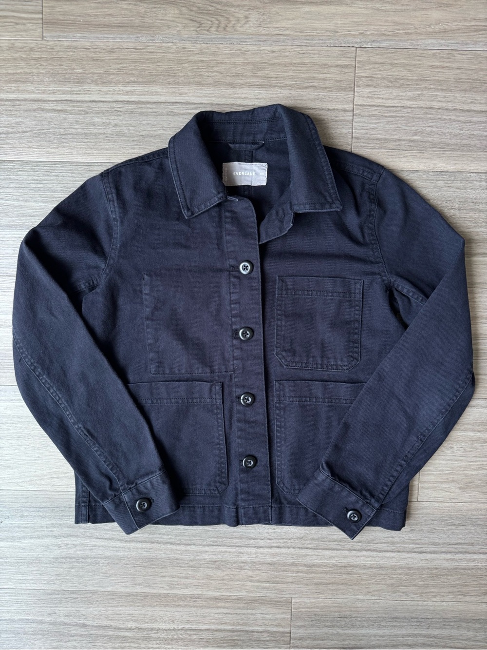 Everlane Black Cropped Chore Jacket Size XXS - Picture 5 of 8
